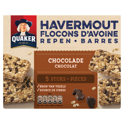 Quaker Havermoutreep chocolade 5 stuks