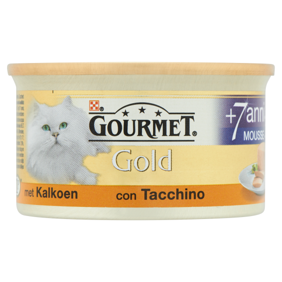 Gourmet gold mousse met kalkoen +7 Jaar 85 gram
