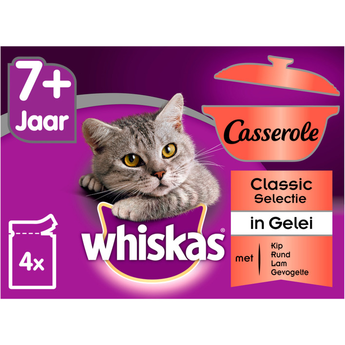 Whiskas Kattenvoer nat classic in gelei senior