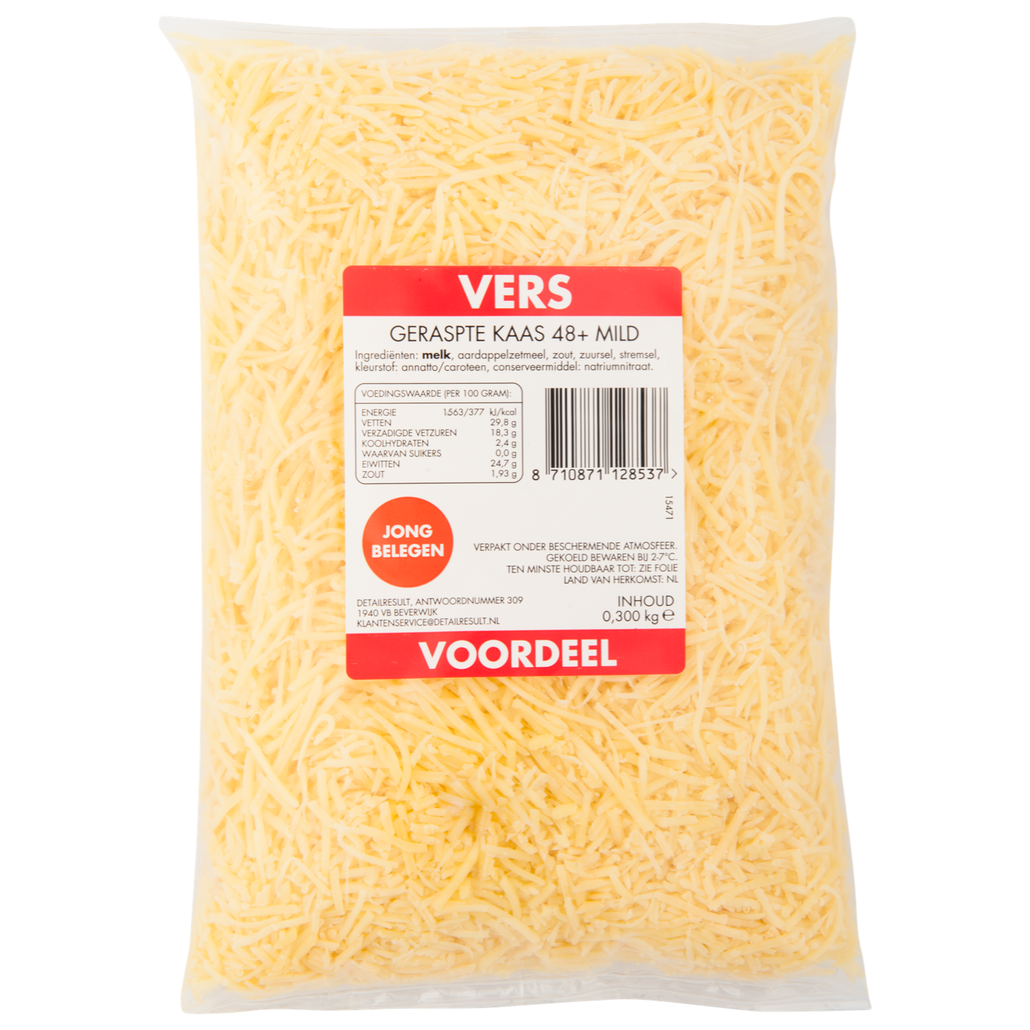 Vers Voordeel Geraspte kaas mild 48+