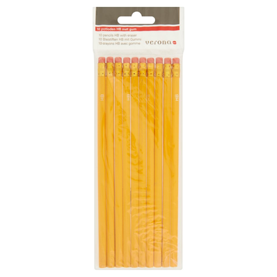 Verona Potloden HB met Gum 10 Stuks