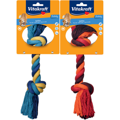Vitakraft Speeltouw van zuiver katoen gekleurd