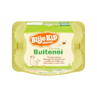 Blije Kip Eieren Vrije Uitloop Buitenei