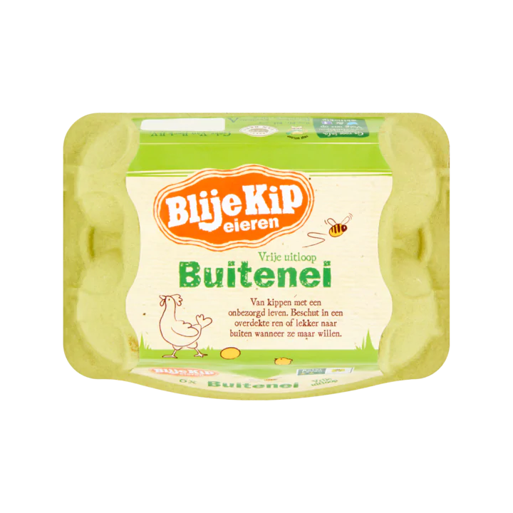 Blije Kip Eieren Vrije Uitloop Buitenei