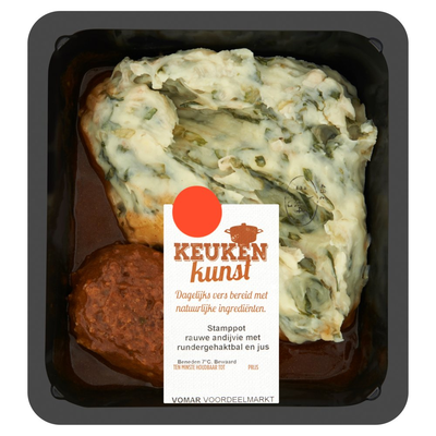 Keukenkunst Stamppot Verse Andijvie Gehaktbal 500 g