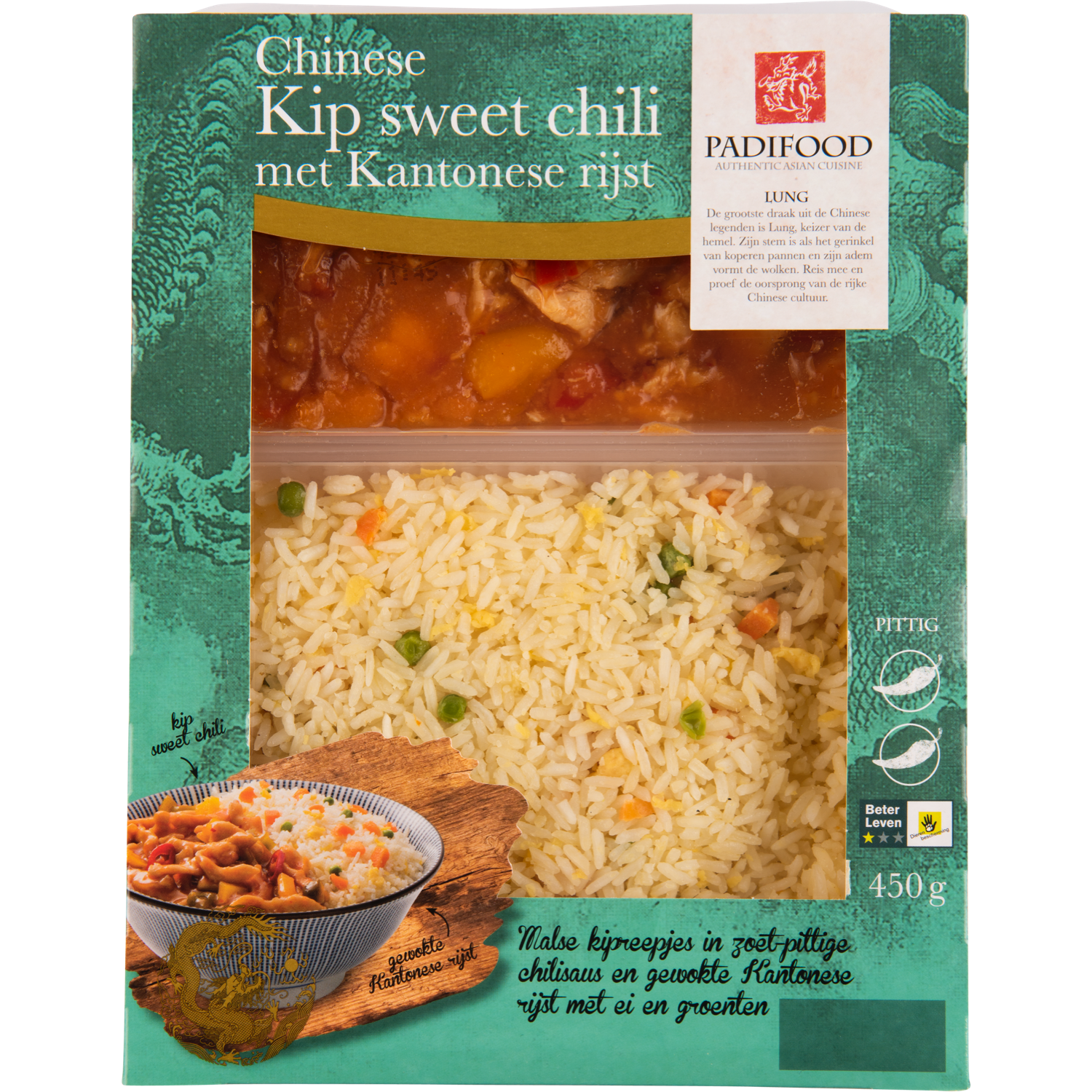 Padifood Kip sweet chili Kantonese rijst