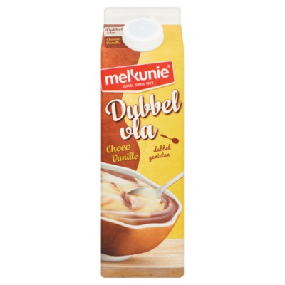 Melkunie dubbelvla choco vanille 1 liter