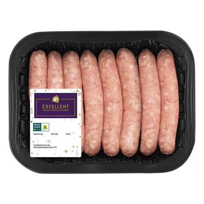 Huismerk Mini gourmet varkenschipolata worstjes