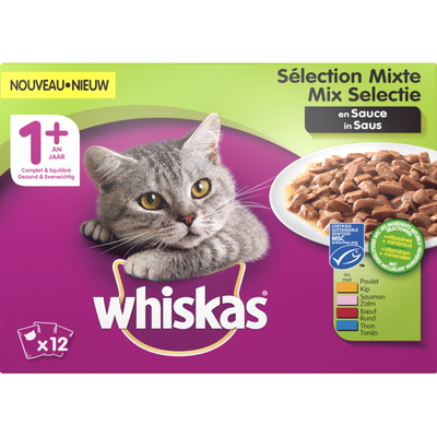 Whiskas Mp adult vlees&vis selec in saus
