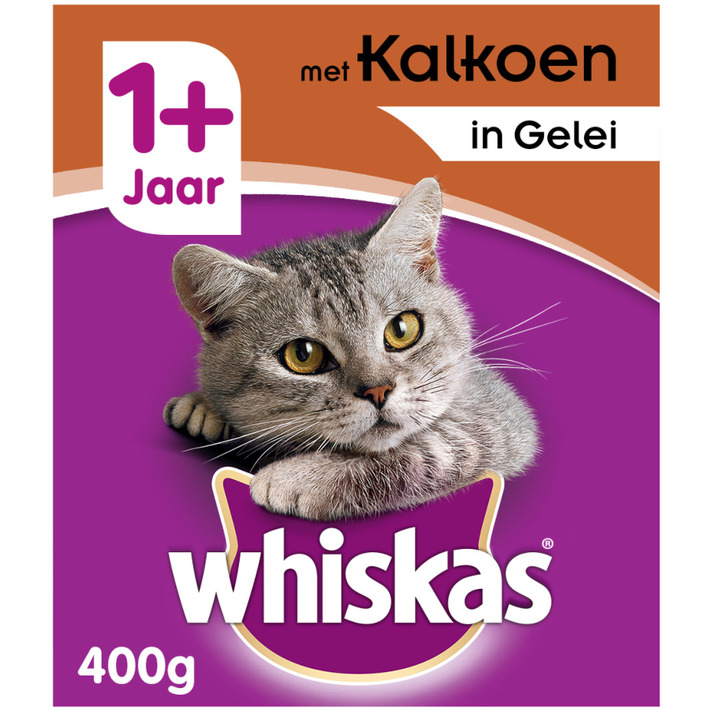 Whiskas Kattenvoer nat kalkoen in gelei 1+ jaar
