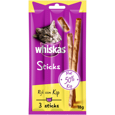 Whiskas Kattensnacks kip 3 sticks