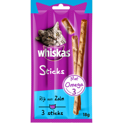 Whiskas Kattensnacks zalm 3 sticks