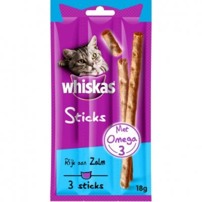 Whiskas Kattensnacks zalm 3 sticks