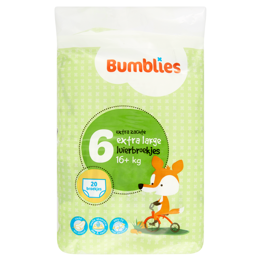 Bumblies Luierbroekje extra large 16-25 kilogram