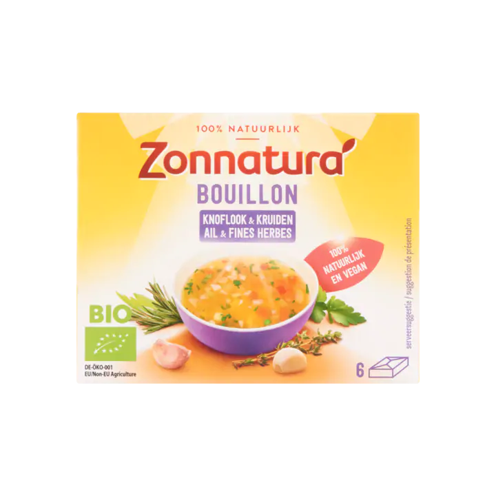 Zonnatura Bouillon Knoflook & Kruiden 6 Stuks