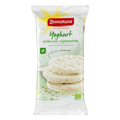 Zonnatura Yoghurt volkoren rijstwafels