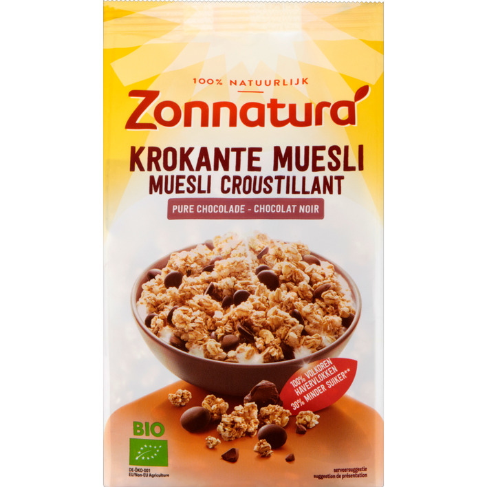 Zonnatura Krokante muesli pure chocolade