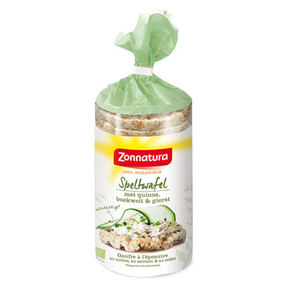 Zonnatura Speltwafels quinoa - boekweit - gierst