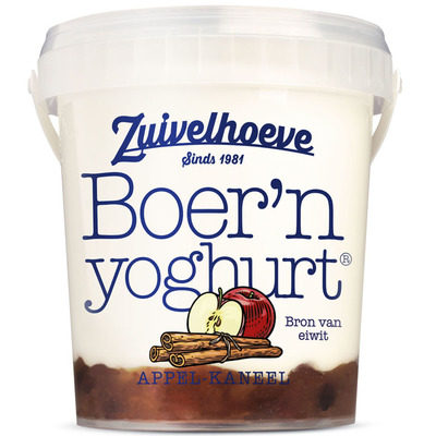 Zuivelhoeve Boer'n yoghurt appel-kaneel