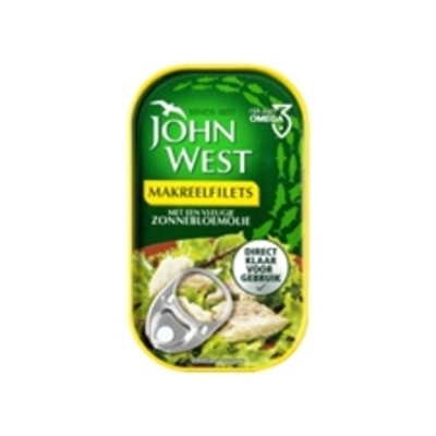 John West Makreelfilets in zonnebloemolie MSC