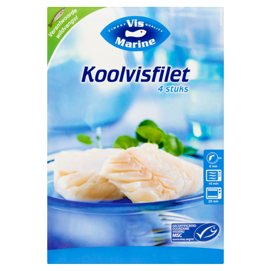Vismarine Koolvisfilet 4x 100 gram