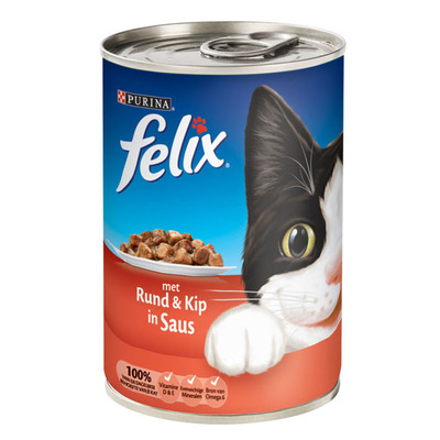 Felix met rund en kip in saus