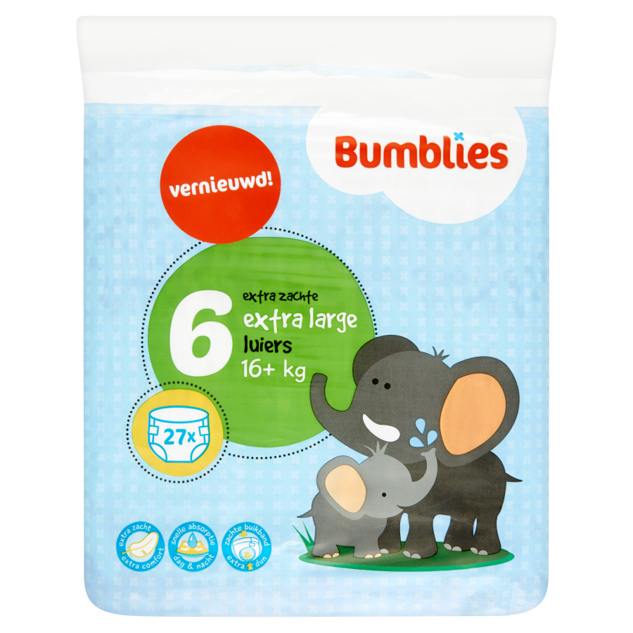 Bumblies Luiers extra large 16+ kilogram