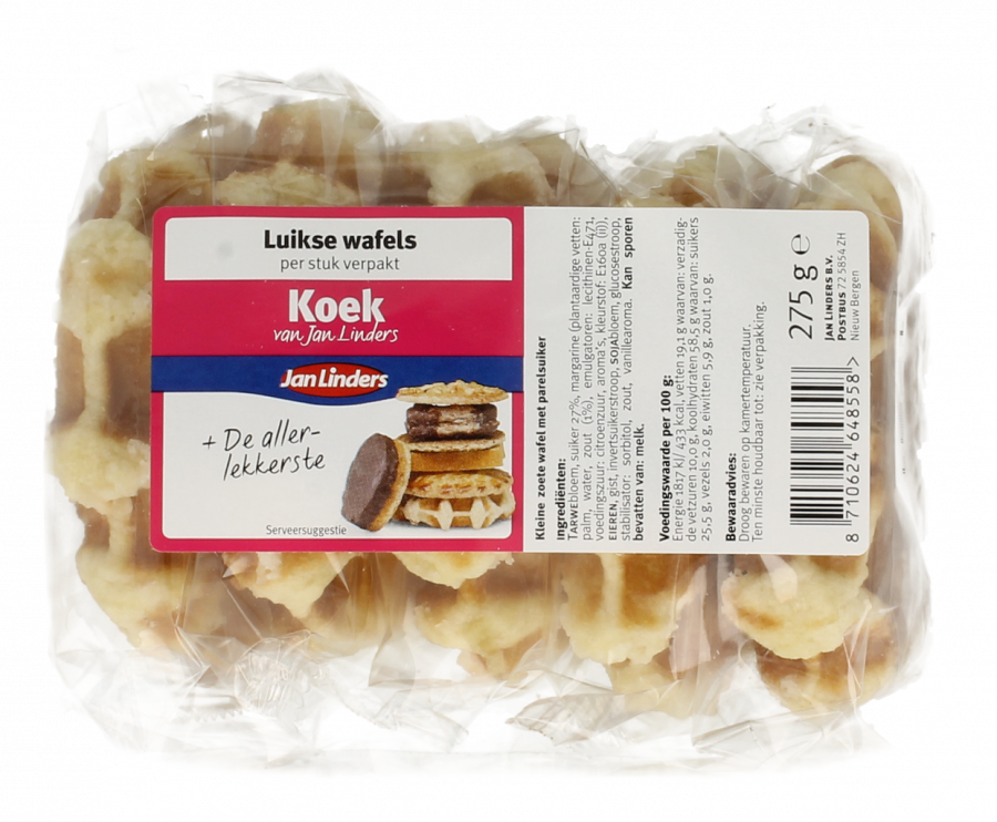 Jan Linders Luikse wafels 5 stuks