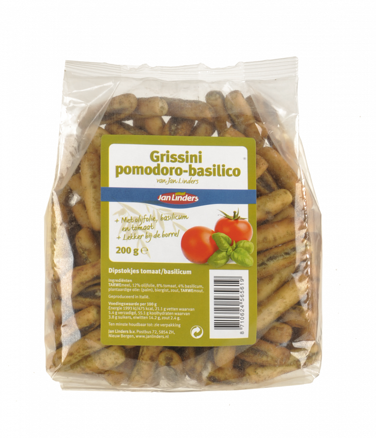 Jan Linders Grissini tomaat-basilicum