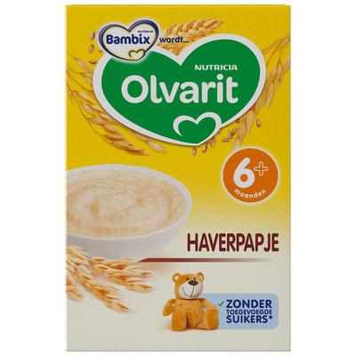 Olvarit Zonnige ontbijtpap havermoutmeel 6 mnd