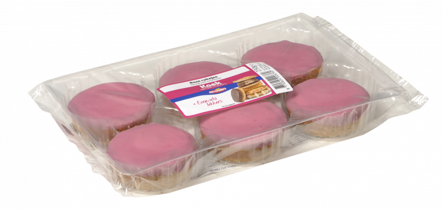 Jan Linders Roze roomboter cakejes 6 stuks