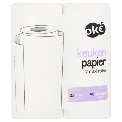 Budget Huismerk Keuken Papier Maxi Rollen 2 Stuks