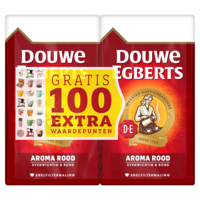 Douwe Egberts Koffie aroma rood snelfilter 2x500 gram