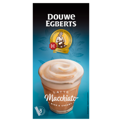 Douwe Egberts Latte Macchiato Oploskoffie 8 Stuks