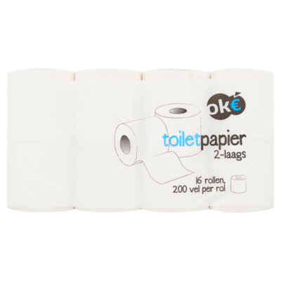 Budget Huismerk Toiletpapier 2-Laags 16 Rollen