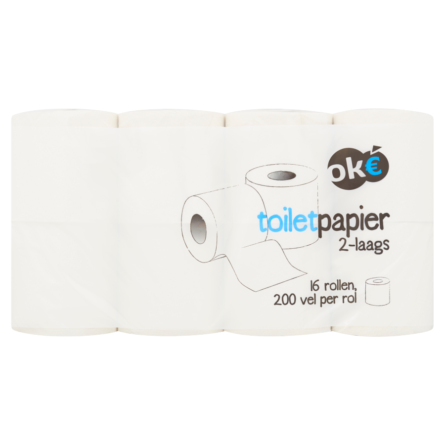 Budget Huismerk Toiletpapier recycled