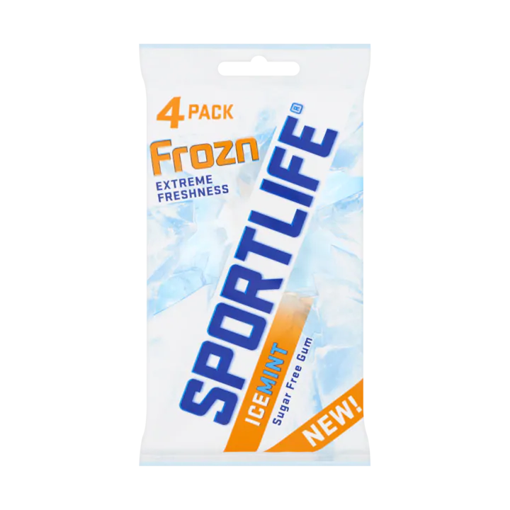 Sportlife Frozn Icemint Suikervrij Kauwgom 4-Pack Blister