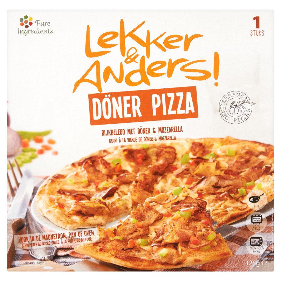 Lekker & anders ! Pizza döner