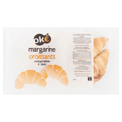 Budget Huismerk Margarine Croissants Voorgebakken 4 Stuks 180 g