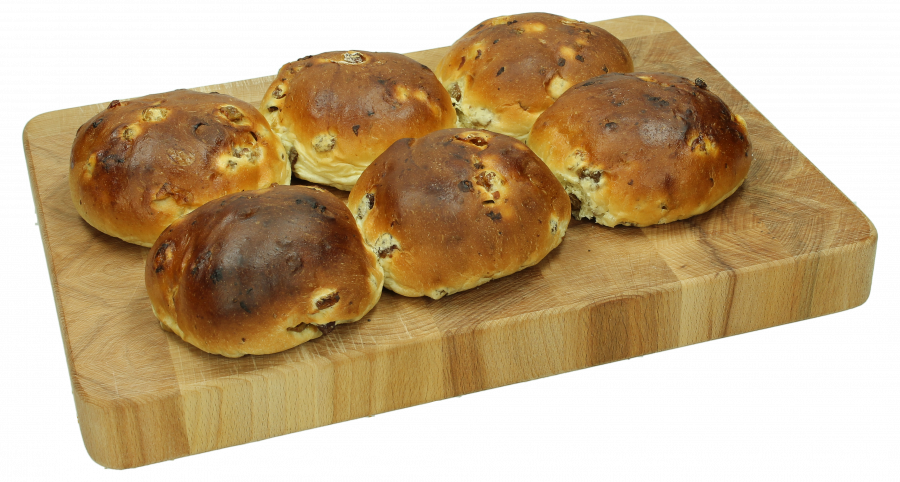 Korengoud Rozijnenbollen circa 80 gram