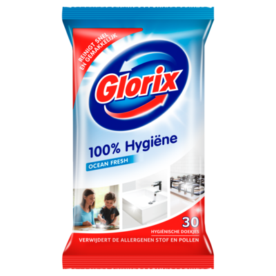 Glorix Hygiënische doekjes navulling 2 x 30 stuks