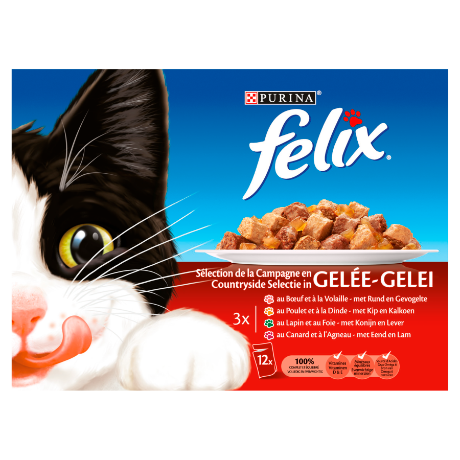 Felix Pouch vleesselectie 12x 100 gram