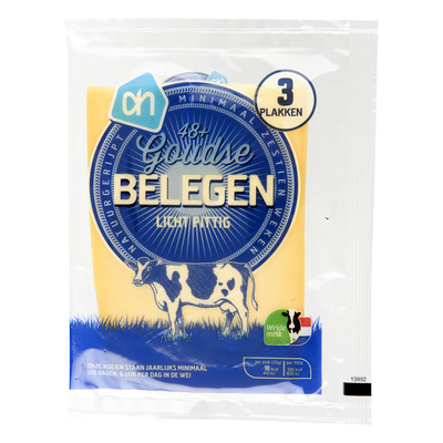 Huismerk Gouda gesneden belegen plakken