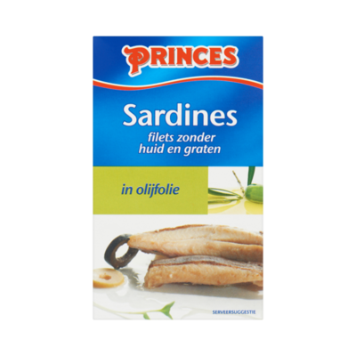 Princes Sardines Filets Zonder Huid en Graten in Olijfolie