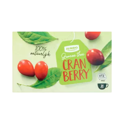 Huismerk Groene Thee Cranberry 20 Stuks