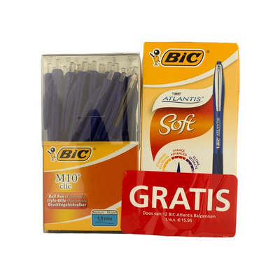 Bic Pennen M10 50 stuks + Atlantis Box M 12 stuks