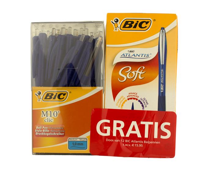 Bic Pennen M10 50 stuks + Atlantis Box M 12 stuks