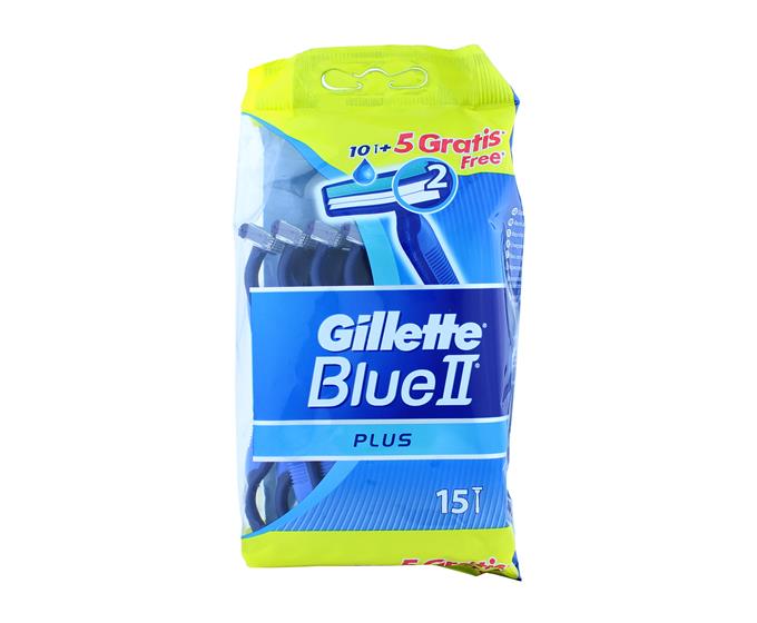 Gillette wegwerp scheermesjes blue II plus 15 stuks