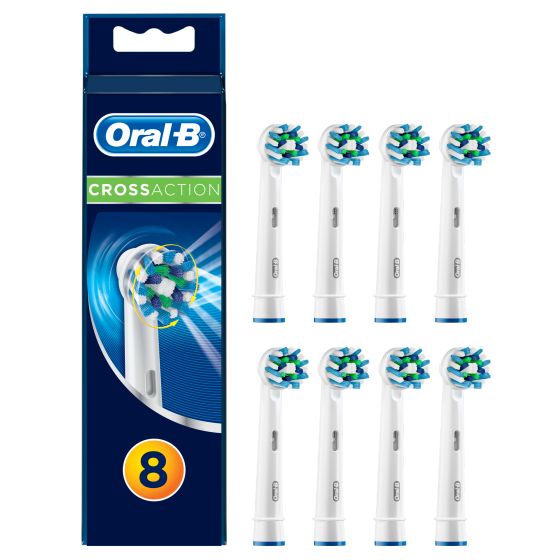 Oral-B opzetborstel Cross Action 8 Stuks