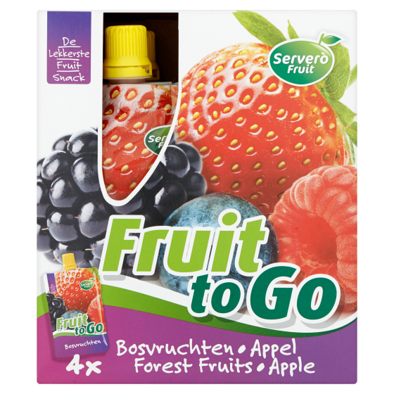 Fruit to Go bosvruchten appel 4 stuks
